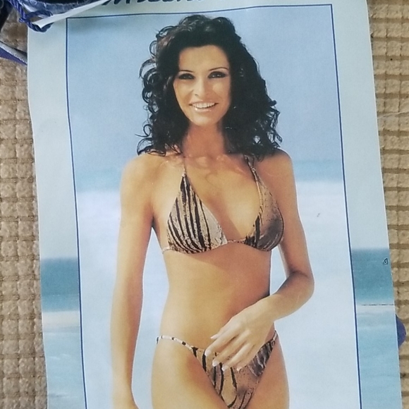 Triangle top Bikini Blue Tiger Stripe Print bikini - Picture 4 of 4